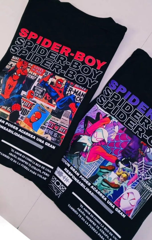 Spider-Man ve Spider-Girl T-Shirt